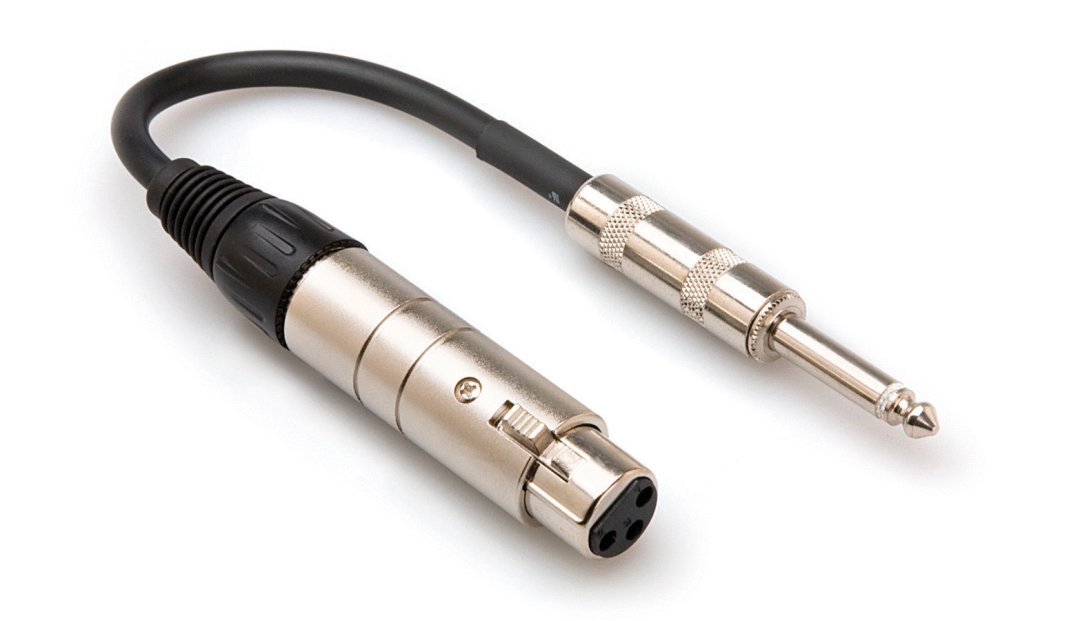 Hosa Hosa MIT-176 Impedance Transformer XLR3F to 1/4" TS. 6"