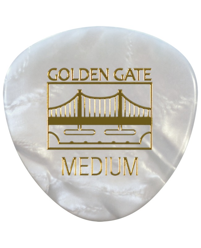 Golden Gate Golden Gate MP-425 Deluxe Flat Pick - Rounded Triangle - Medium Dozen
