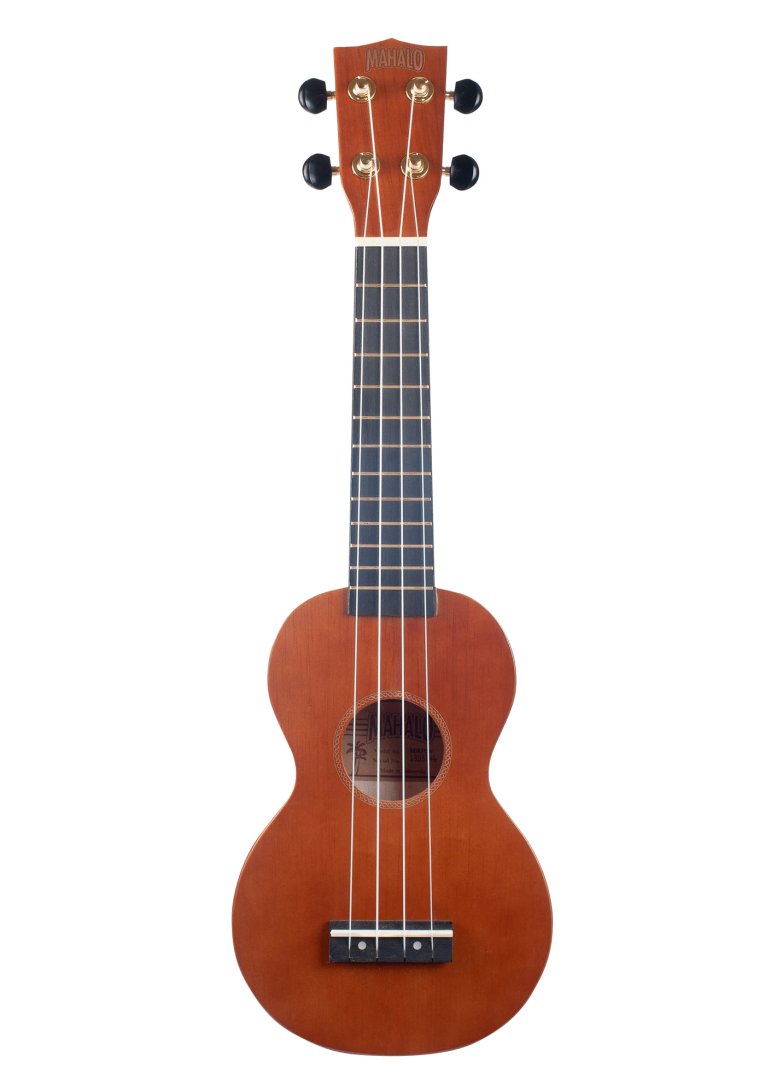 Mahalo Mahalo MR1-TBR-PK Rainbow Soprano Ukulele Package. Trans Brown
