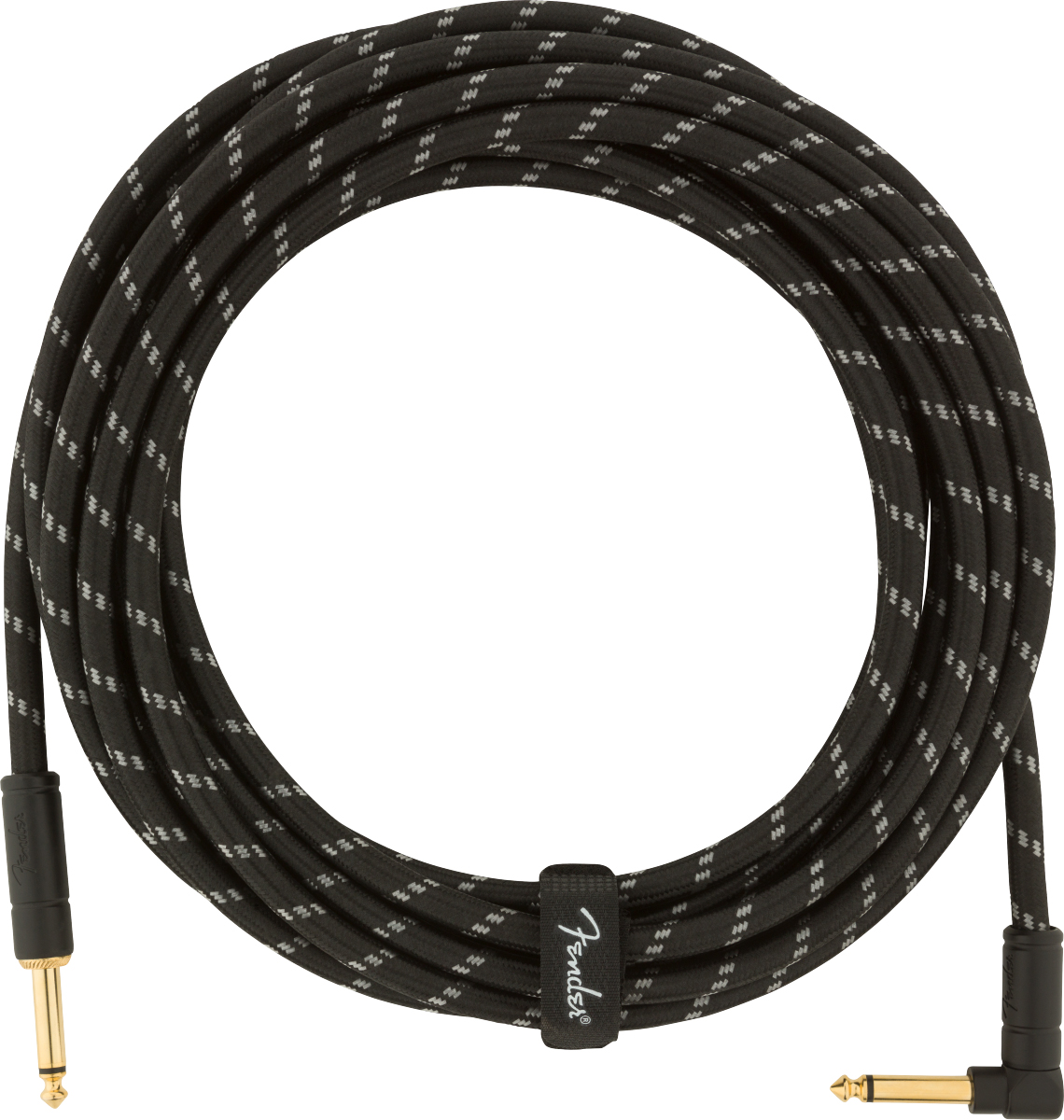 FENDER FENDER DELUXE SERIES INSTRUMENT CABLE, BLACK TWEED, 18.6'