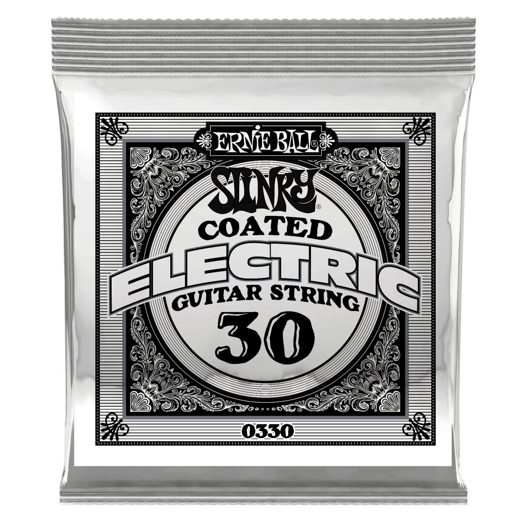 Ernie Ball .030 Slinky Coated Nickel Wound Electric Guitar Strings 6 Pack