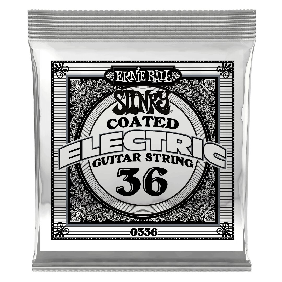 Ernie Ball .036 Slinky Coated Nickel Wound Electric Guitar Strings 6 Pack