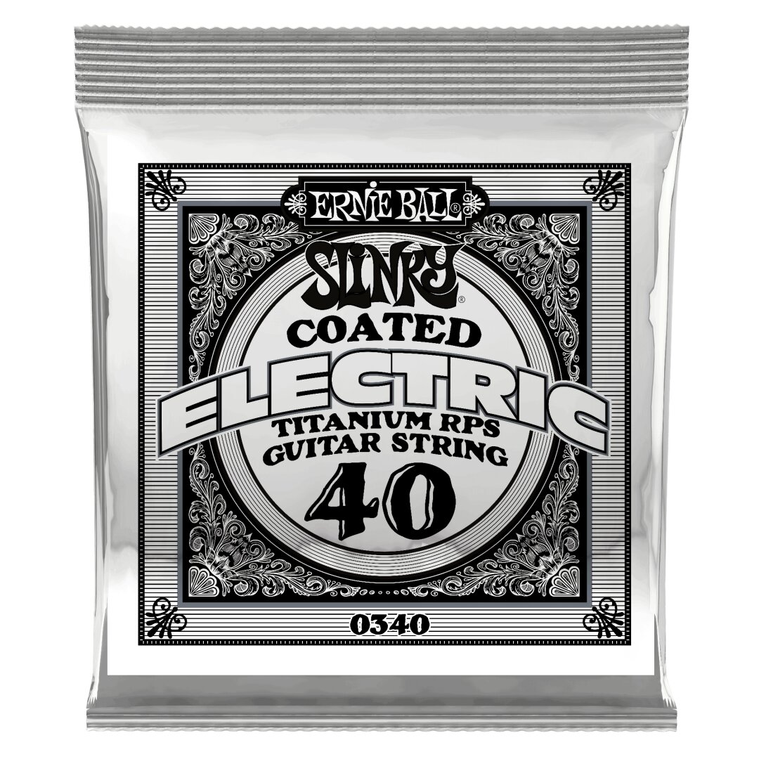 Ernie Ball .040 Slinky Coated Nickel Wound Electric Guitar Strings 6 Pack