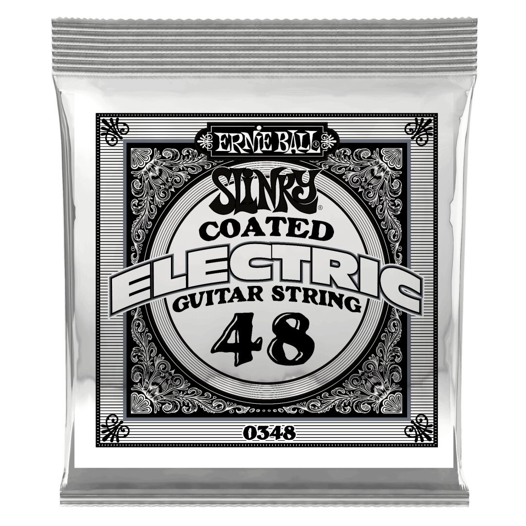 Ernie Ball .048 Slinky Coated Nickel Wound Electric Guitar Strings 6 Pack