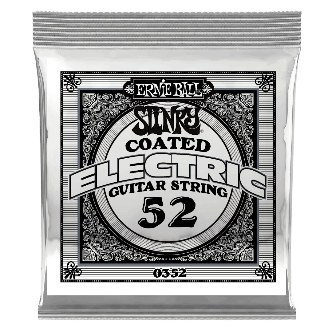 Ernie Ball .052 Slinky Coated Nickel Wound Electric Guitar Strings 6 Pack