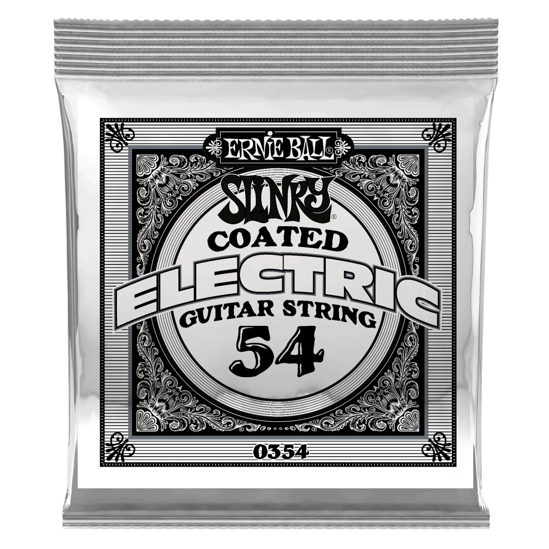 Ernie Ball .054 Slinky Coated Nickel Wound Electric Guitar Strings 6 Pack