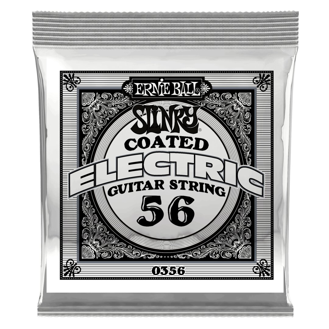 Ernie Ball .056 Slinky Coated Nickel Wound Electric Guitar Strings 6 Pack