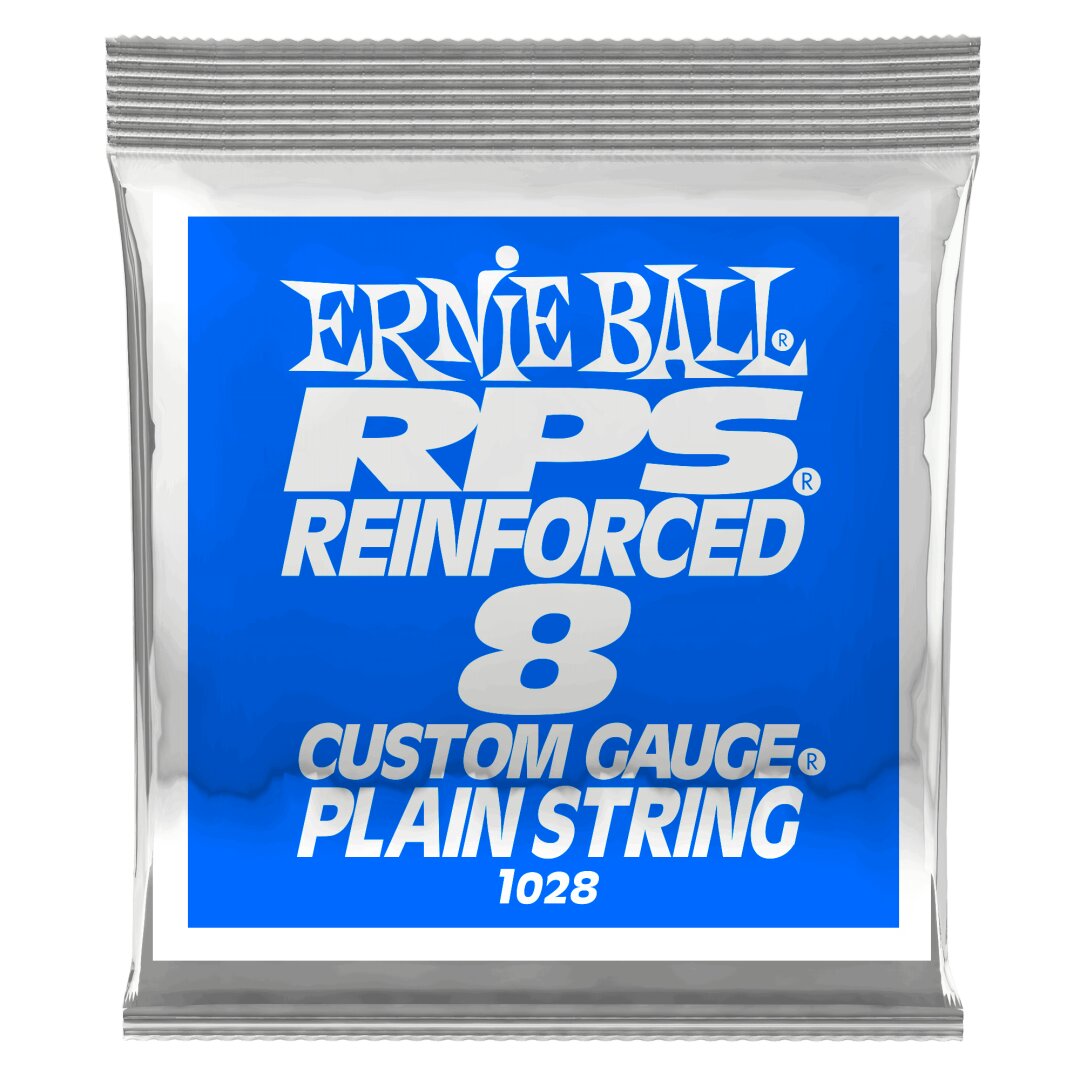 Ernie Ball .008 RPS Reinforced Plain Electric Guitar Strings 6 Pack