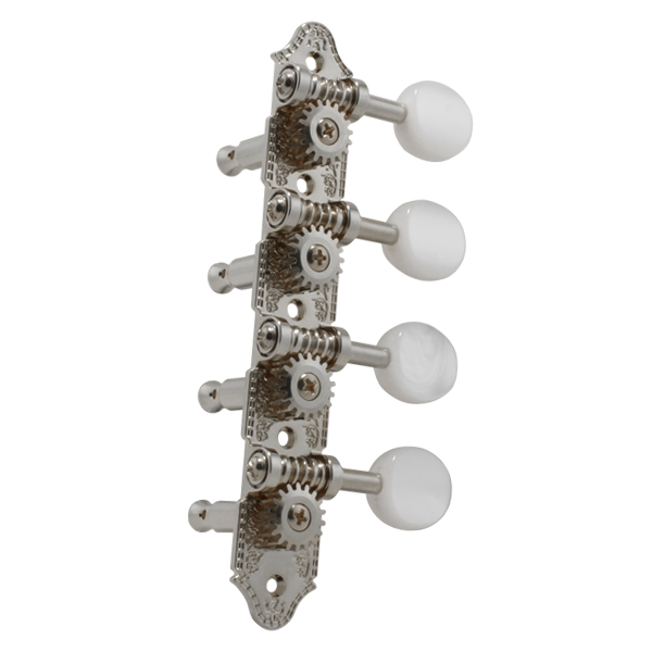 GROVER GROVER PROFESSIONAL MANDOLIN "A" STYLE NICKEL SET 8 4 + 4 ON PLATE W/ PEARLOID BUTTON