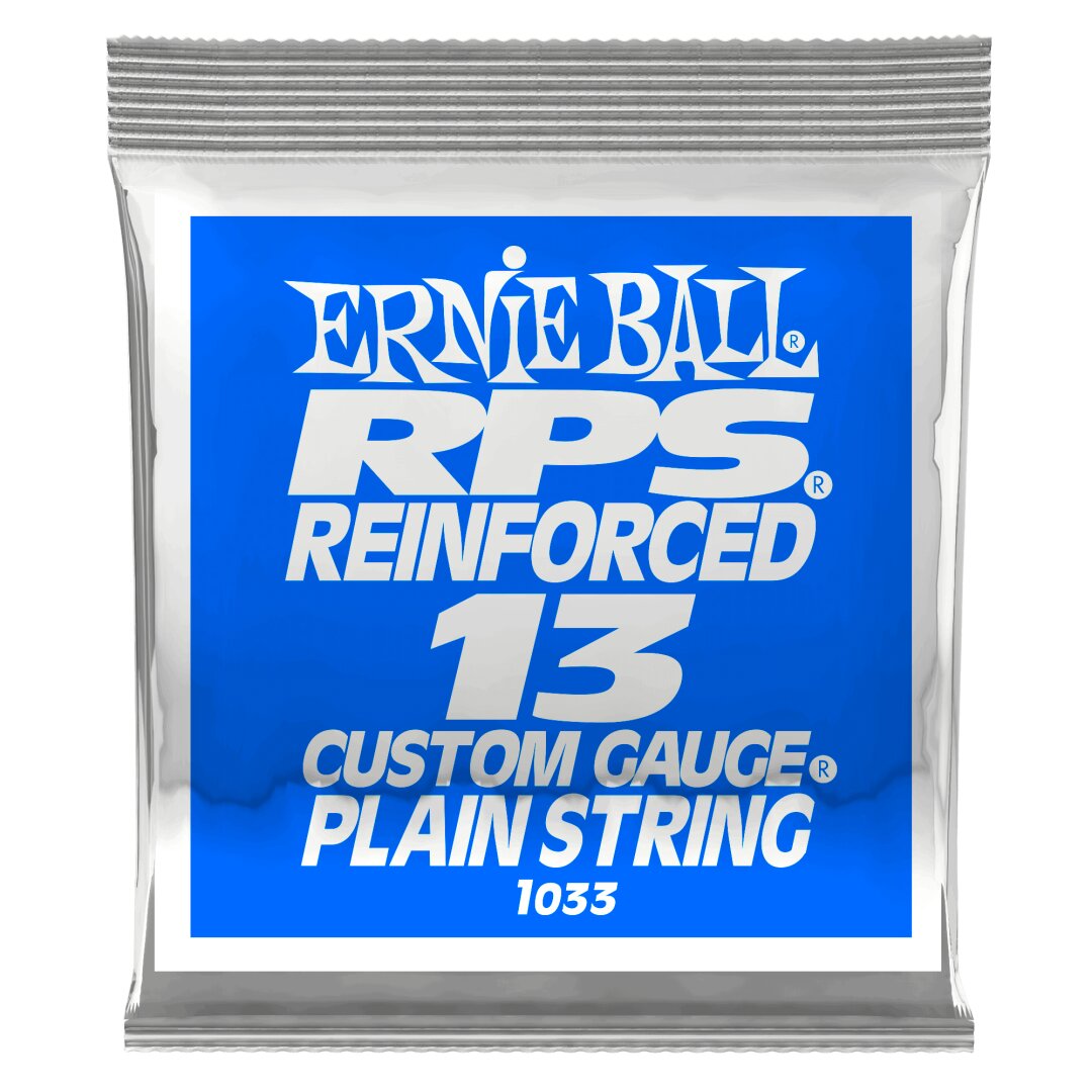Ernie Ball .013 RPS Reinforced Plain Electric Guitar Strings 6 Pack