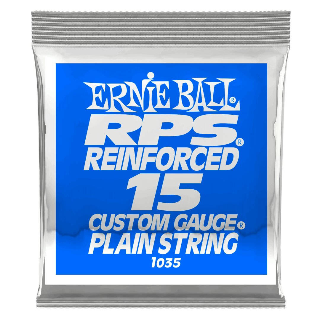 Ernie Ball .015 RPS Reinforced Plain Electric Guitar Strings 6 Pack