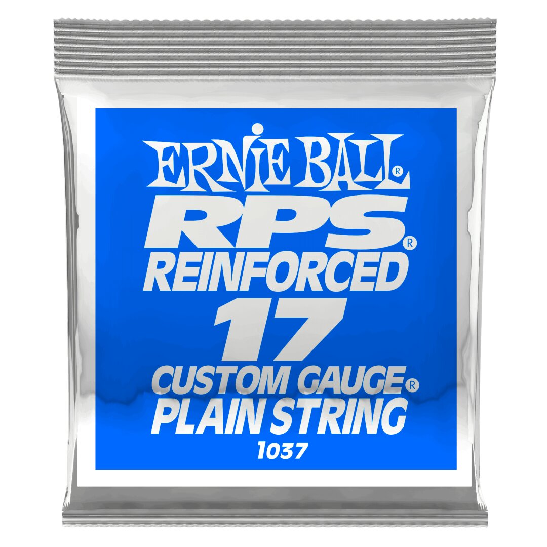 Ernie Ball .017 RPS Reinforced Plain Electric Guitar Strings 6 Pack