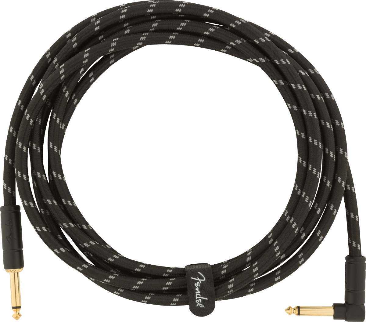 FENDER FENDER DELUXE SERIES INSTRUMENT CABLE, BLACK TWEED, 10'