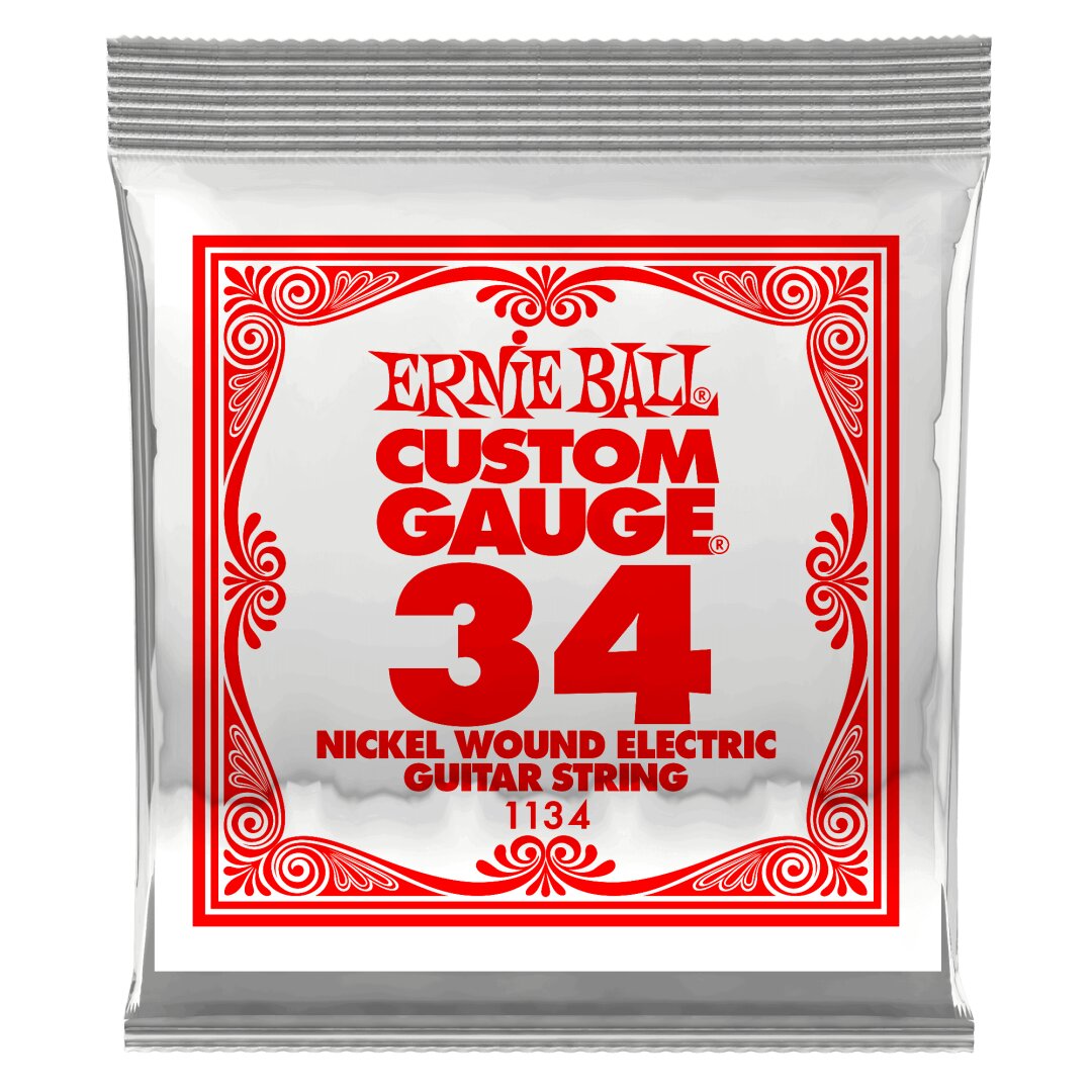 Ernie Ball .034 Nickel Wound Electric Guitar Strings 6 pack