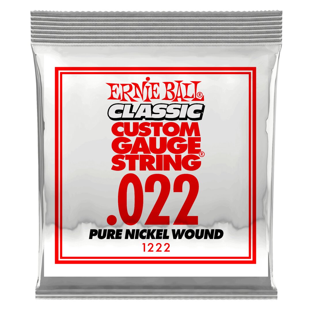 Ernie Ball .022 Classic Pure Nickel Wound Electric Guitar Strings 6 Pack