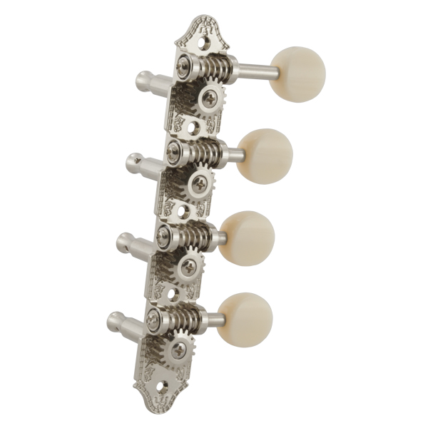 GROVER GROVER PROFESSIONAL MANDOLIN "F" STYLE NICKEL SET 8 4 + 4 ON PLATE W/ WHITE BUTTON