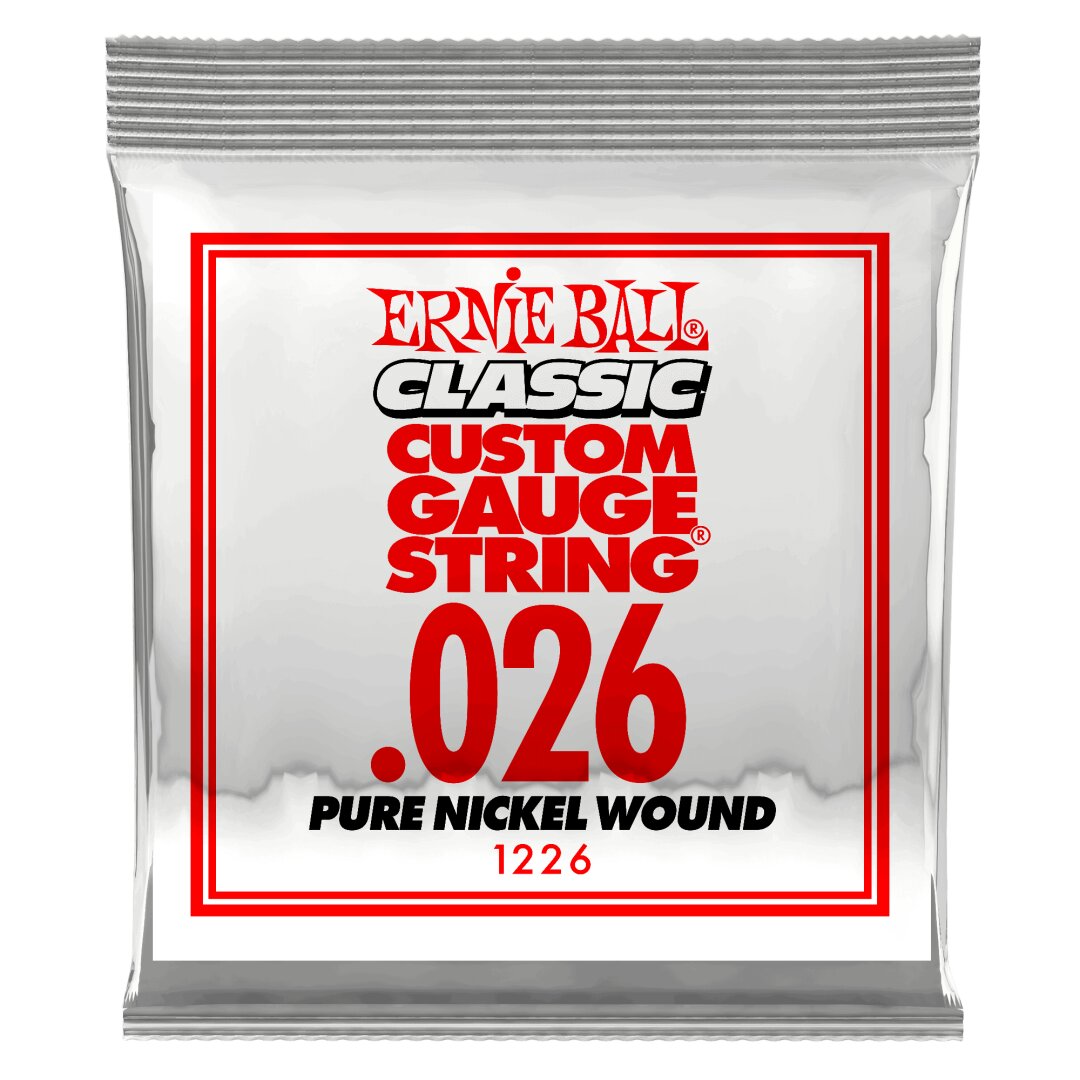 Ernie Ball .026 Classic Pure Nickel Wound Electric Guitar Strings 6 Pack