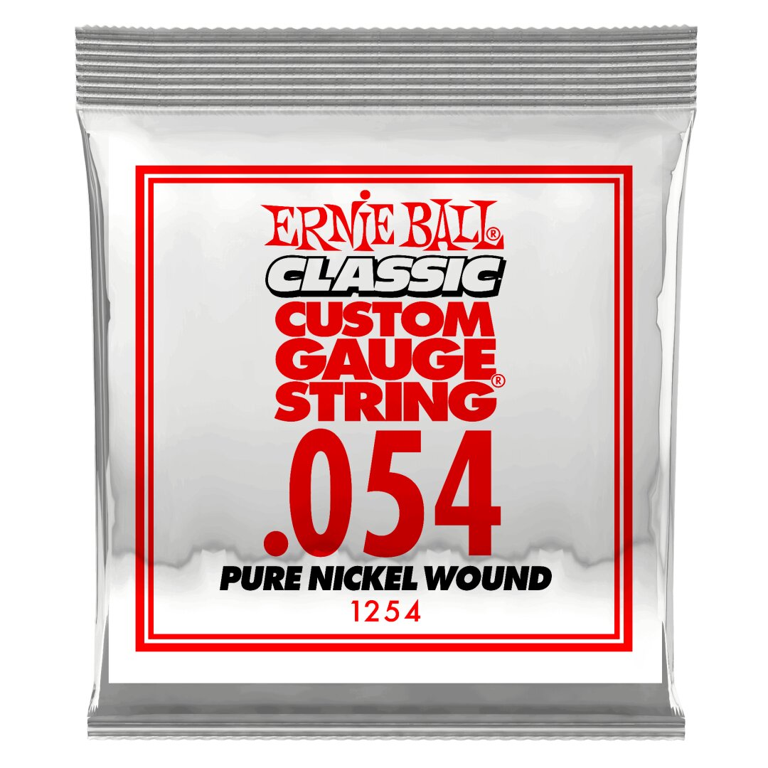 Ernie Ball .054 Classic Pure Nickel Wound Electric Guitar Strings 6 Pack