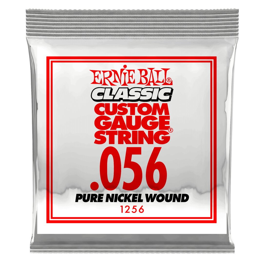 Ernie Ball .056 Classic Pure Nickel Wound Electric Guitar Strings 6 Pack