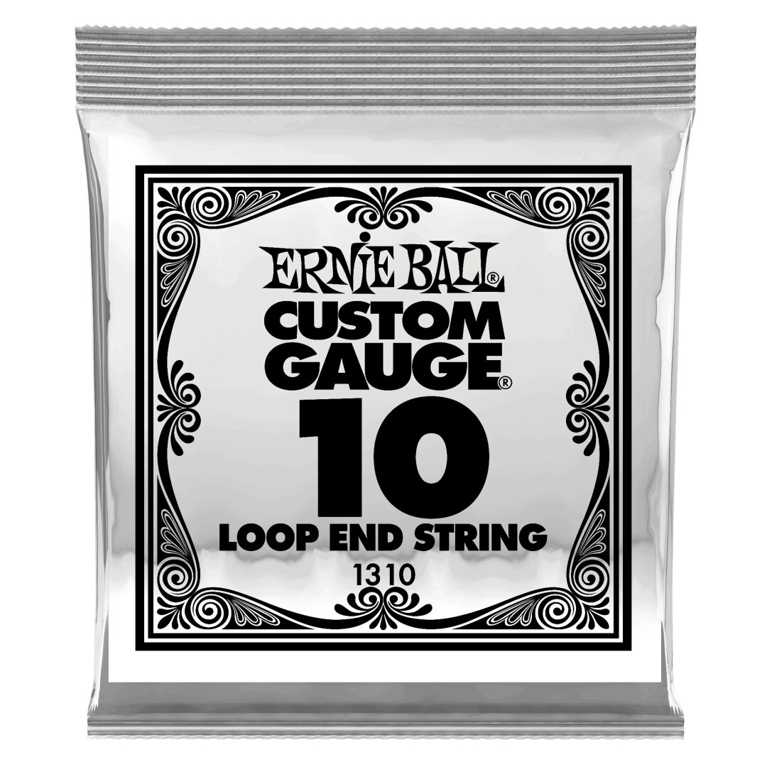 Ernie Ball .010 Loop End Stainless Steel Plain Banjo or Mandolin Guitar Strings 6