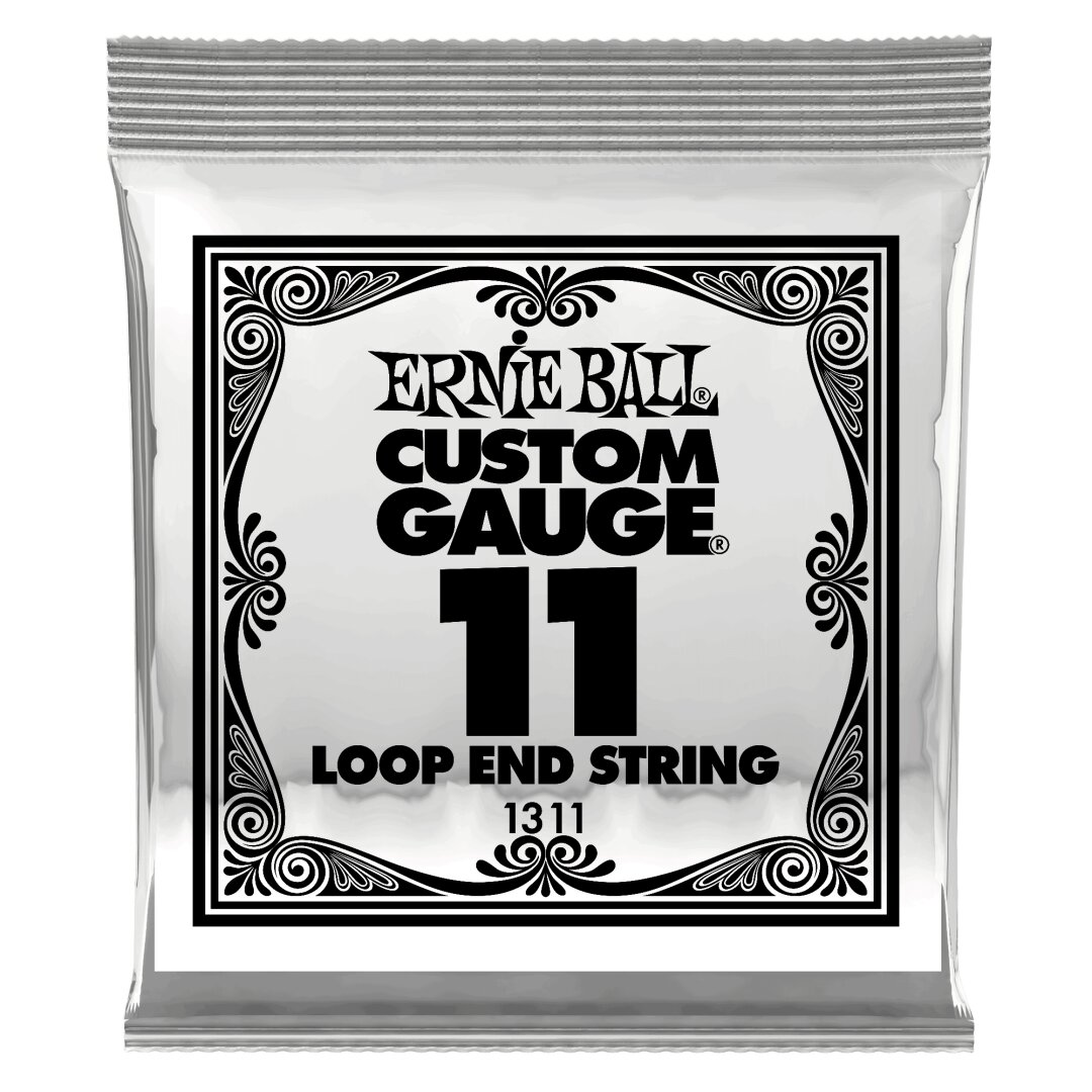 Ernie Ball .011 Loop End Stainless Steel Plain Banjo or Mandolin Guitar Strings 6
