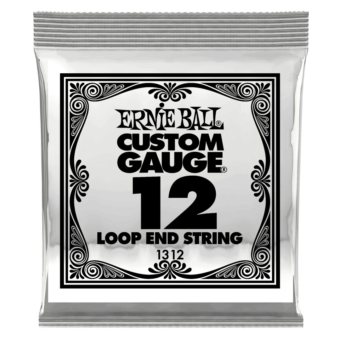 Ernie Ball .012 Loop End Stainless Steel Plain Banjo or Mandolin Guitar Strings 6