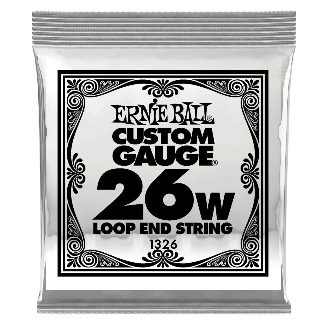 Ernie Ball .026 Loop End Stainless Steel Wound Banjo or Mandolin Guitar Strings 6