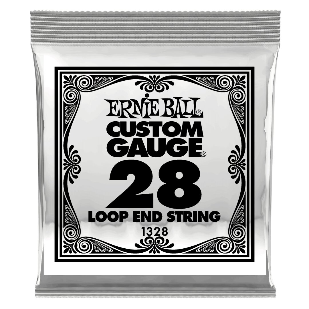 Ernie Ball .028 Loop End Stainless Steel Wound Banjo or Mandolin Guitar Strings 6