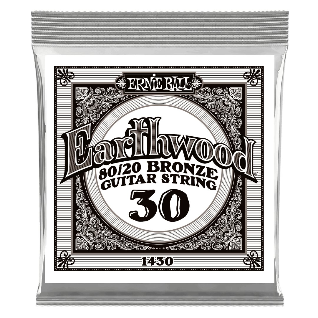 Ernie Ball .030 Earthwood 80/20 Bronze Acoustic Guitar Strings 6 Pack