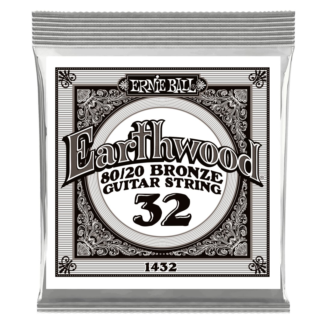 Ernie Ball .032 Earthwood 80/20 Bronze Acoustic Guitar Strings 6 Pack