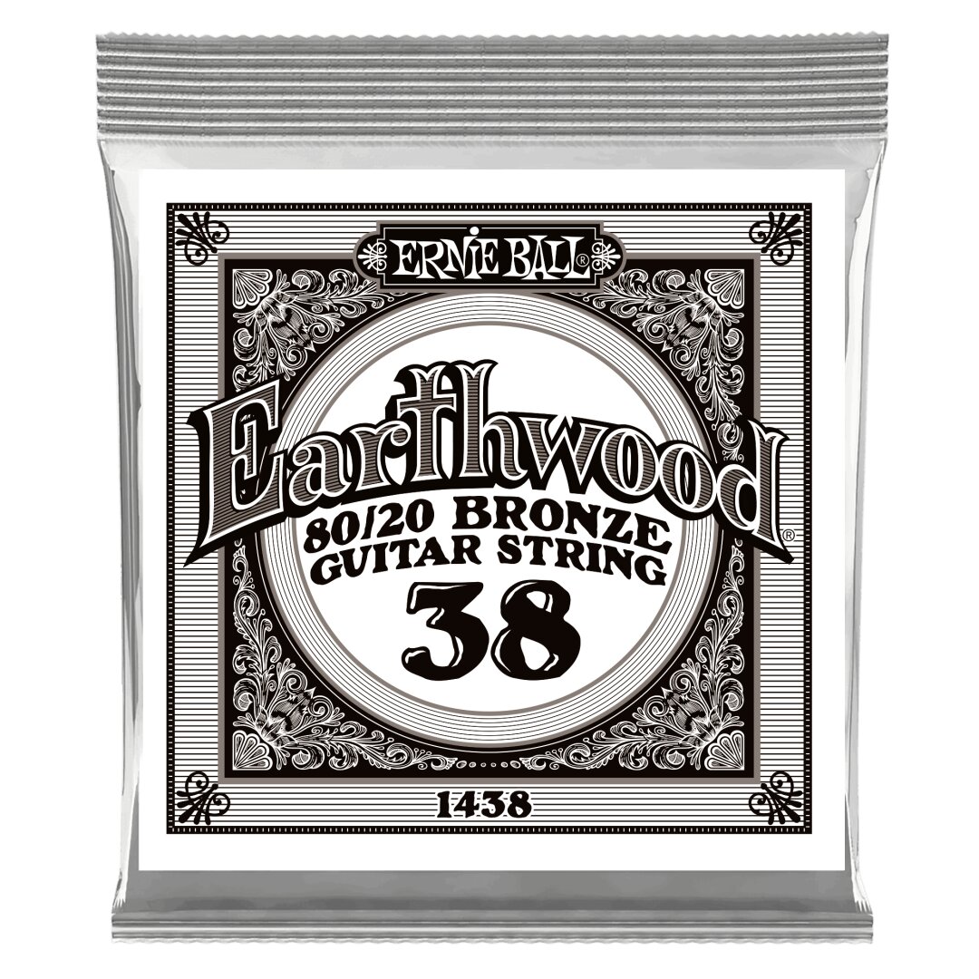 Ernie Ball .038 Earthwood 80/20 Bronze Acoustic Guitar Strings 6 Pack