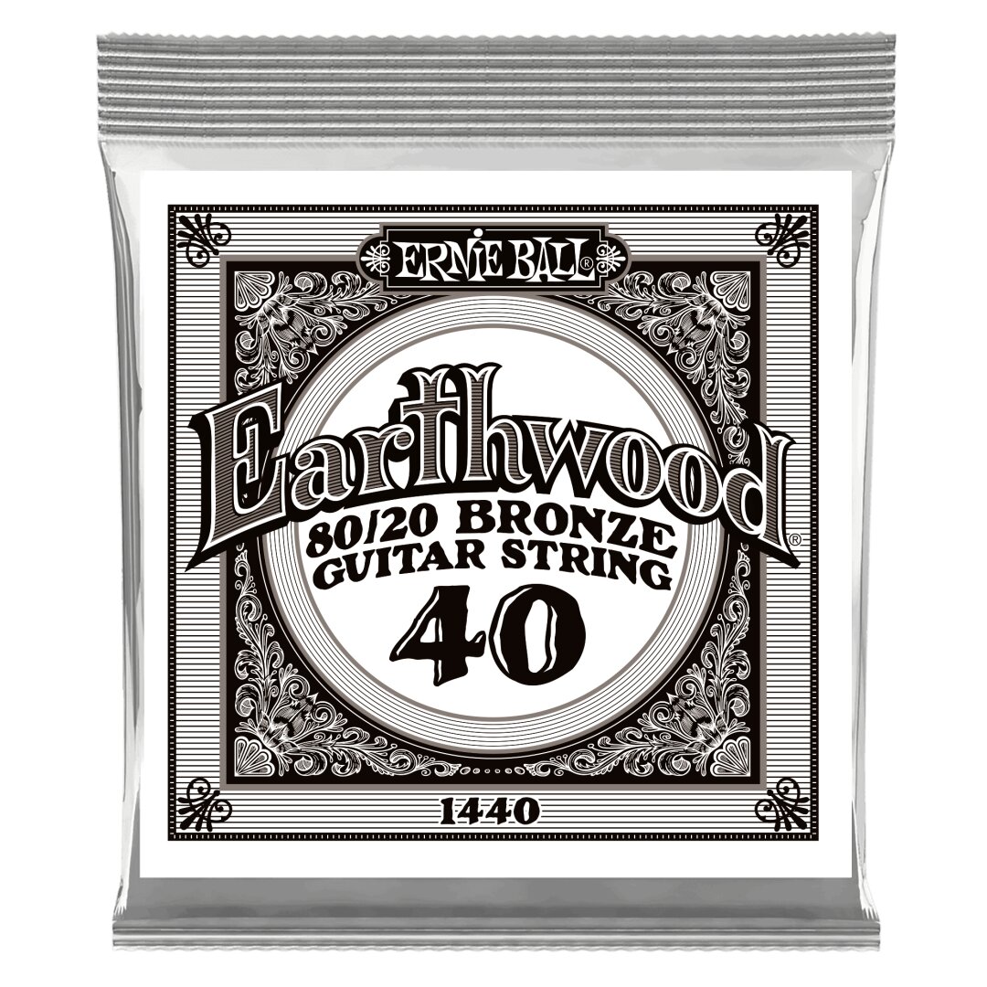 Ernie Ball .040 Earthwood 80/20 Bronze Acoustic Guitar Strings 6 Pack