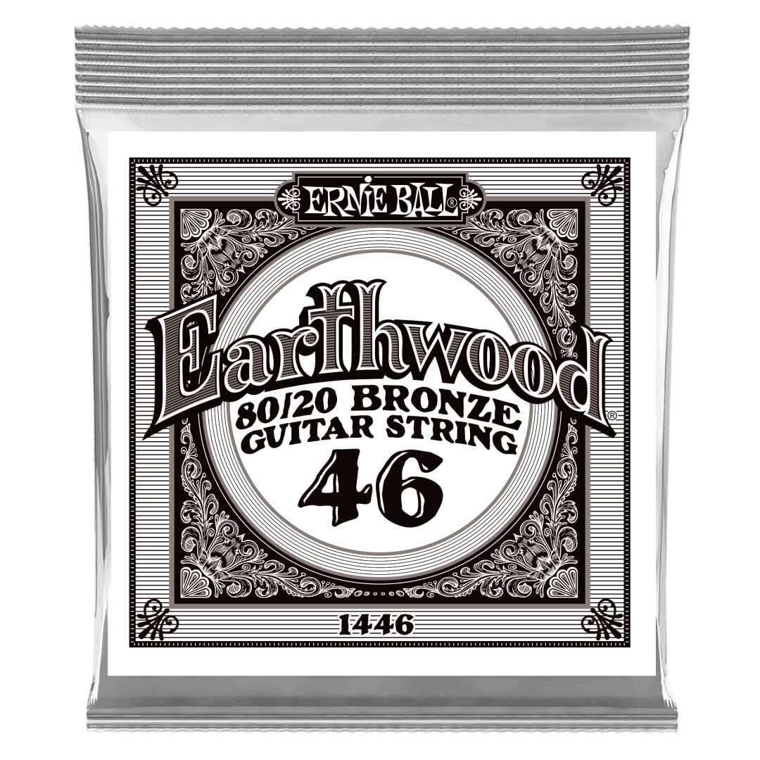 Ernie Ball .046 Earthwood 80/20 Bronze Acoustic Guitar Strings 6 Pack