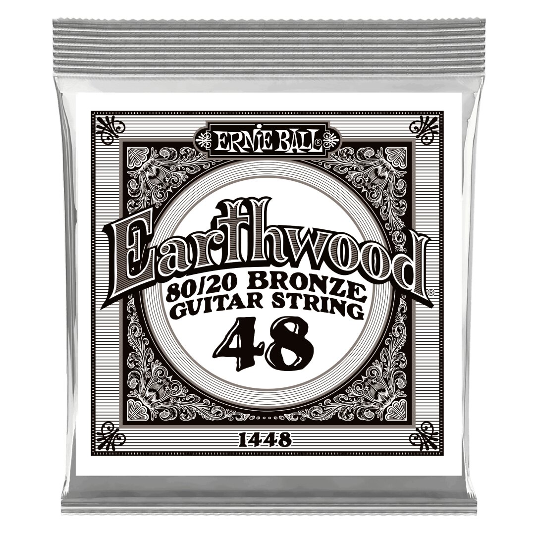 Ernie Ball .048 Earthwood 80/20 Bronze Acoustic Guitar Strings 6 Pack