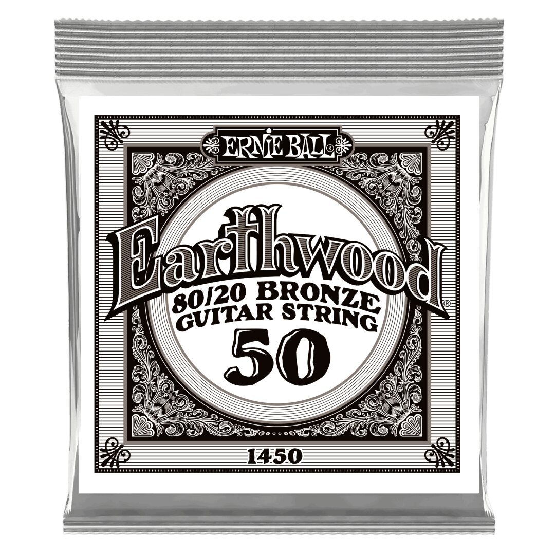 Ernie Ball .050 Earthwood 80/20 Bronze Acoustic Guitar Strings 6 Pack