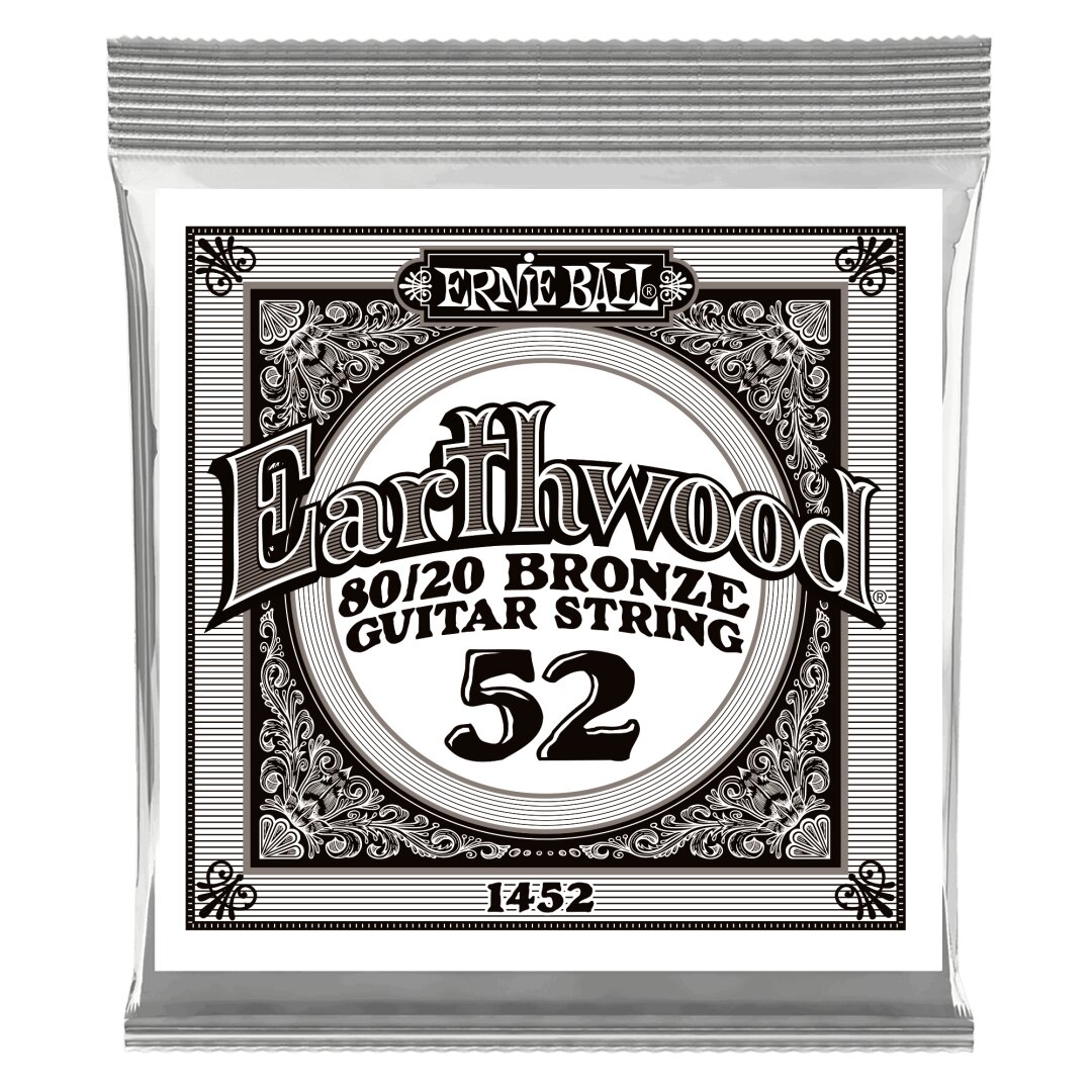 Ernie Ball .052 Earthwood 80/20 Bronze Acoustic Guitar Strings 6 Pack