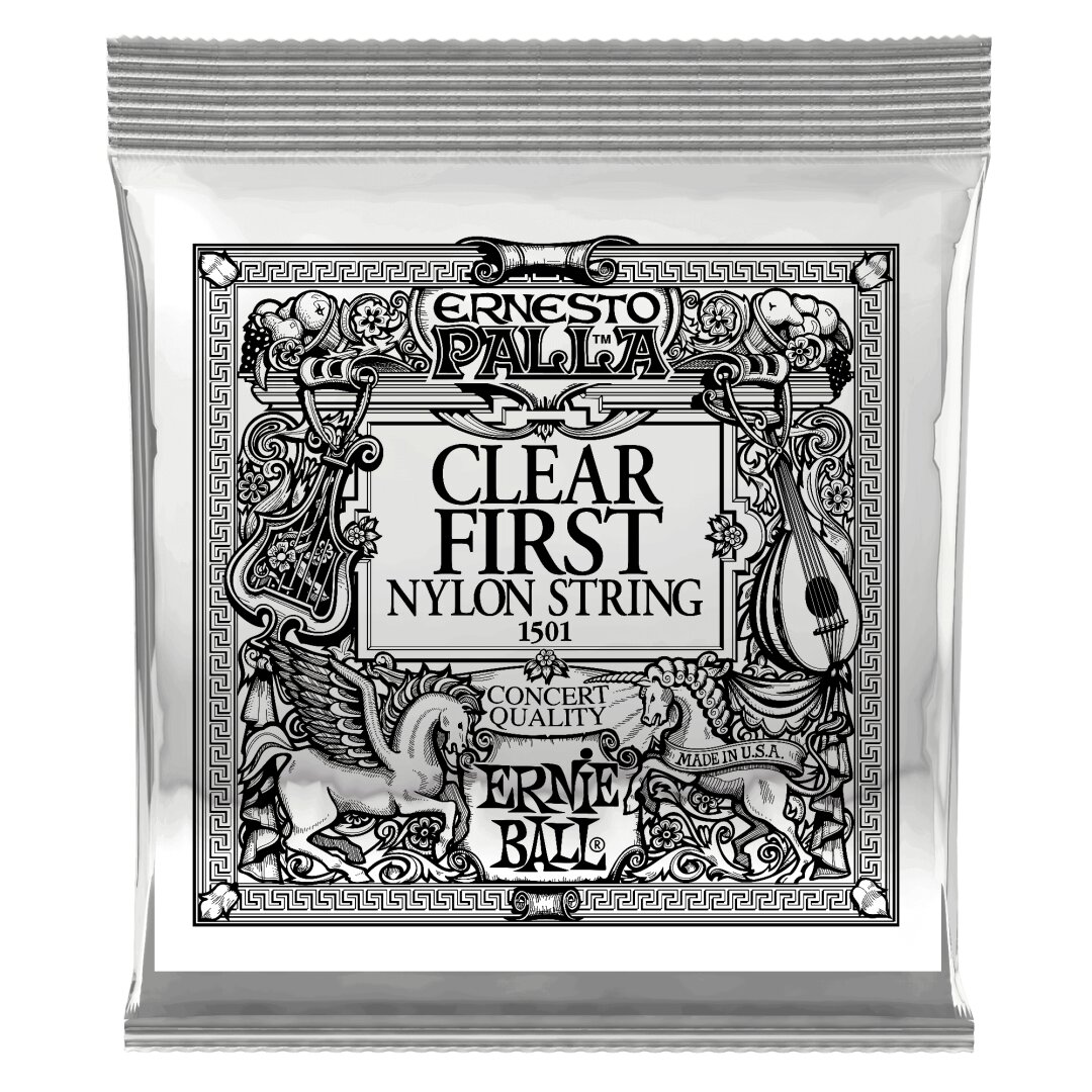 Ernie Ball Clear 1st Ernesto Palla Nylon Classical Guitar Strings 6 Pack