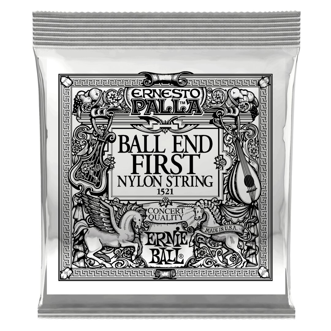 Ernie Ball Black 1st Ernesto Palla Nylon Ball End Classical Guitar Strings 6 Pack