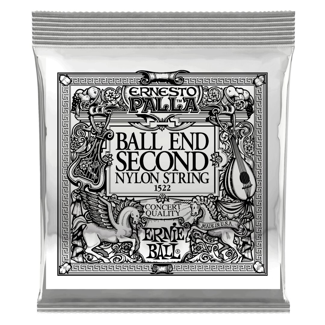 Ernie Ball Black 2nd Ernesto Palla Nylon Ball End Classical Guitar Strings 6 Pack