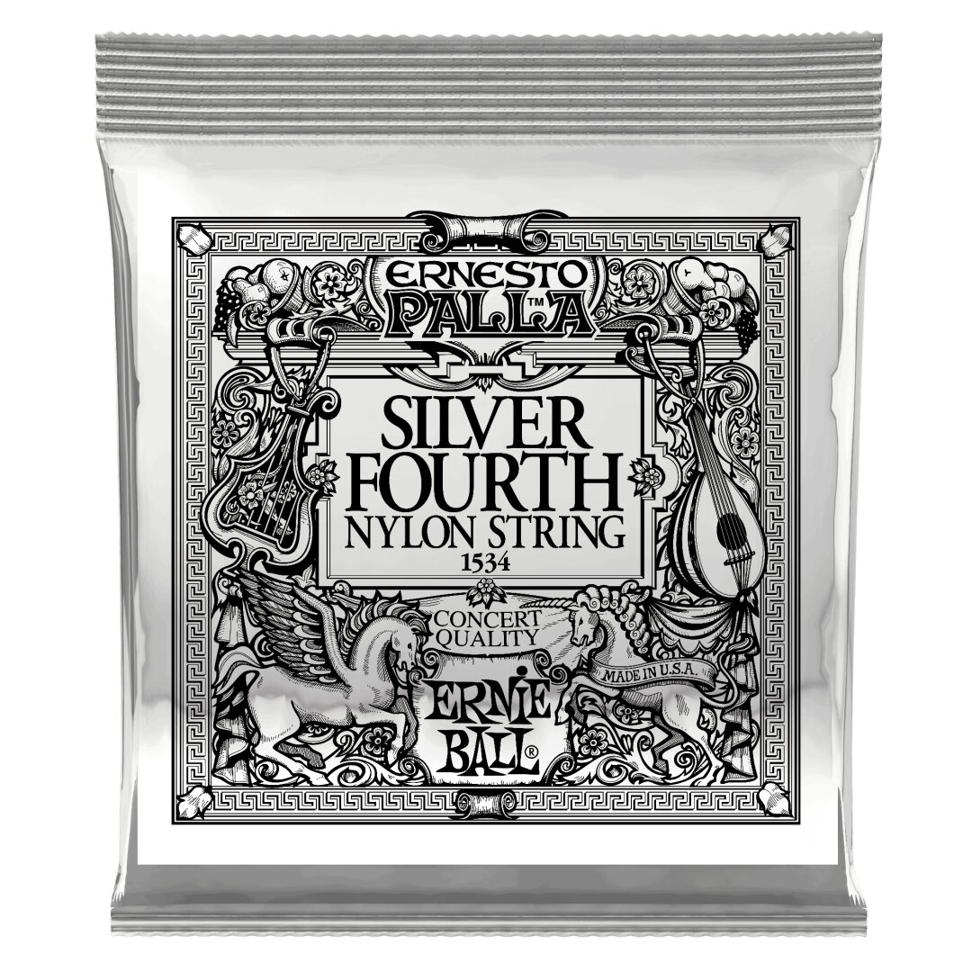 Ernie Ball Silver 4th Ernesto Palla Nylon Classical Guitar Strings 6 Pack
