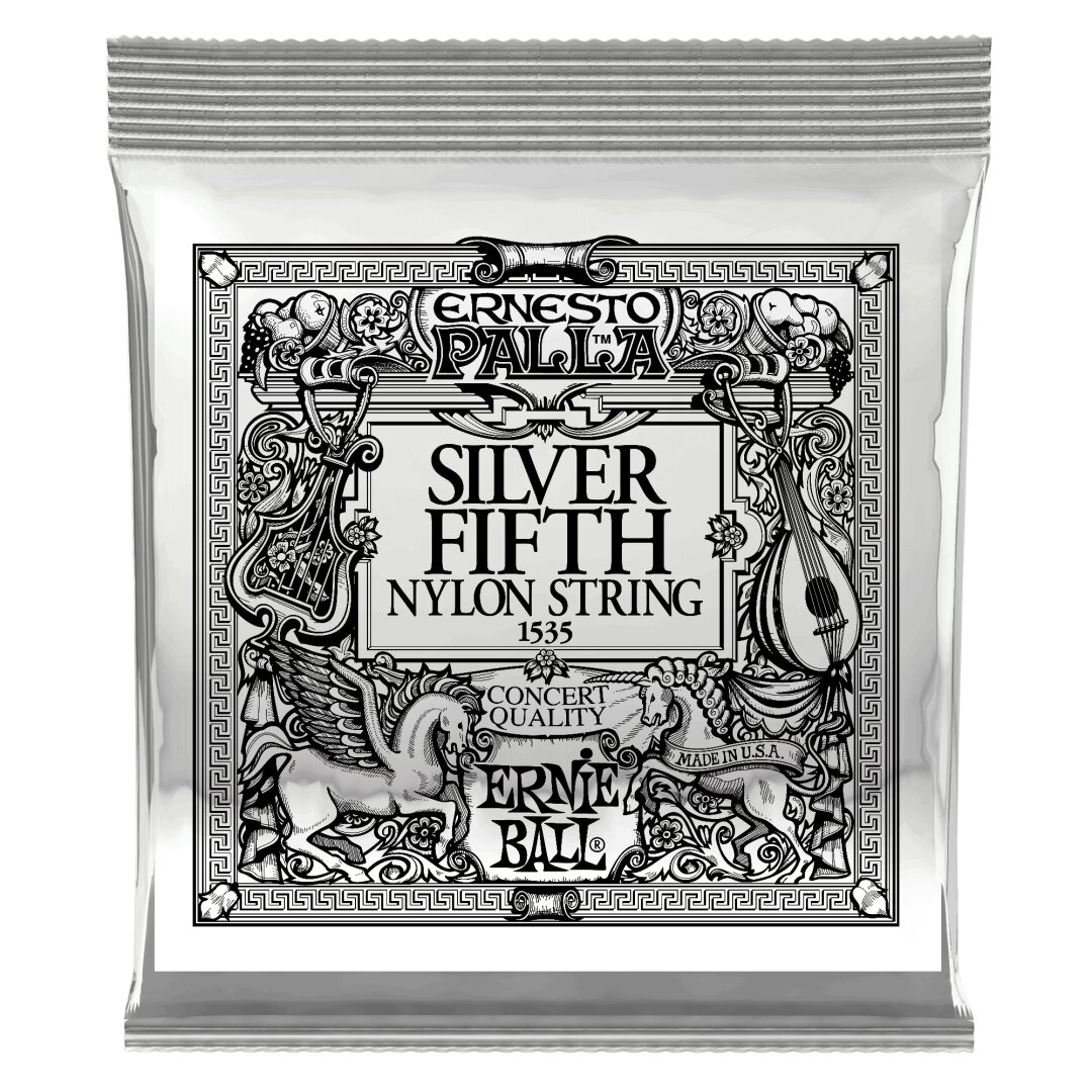 Ernie Ball Silver 5th Ernesto Palla Nylon Classical Guitar Strings 6 Pack