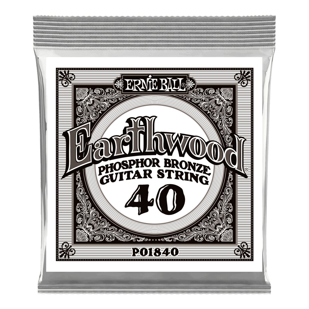 Ernie Ball .040 Earthwood Phosphor Bronze Acoustic Guitar Strings 6 Pack