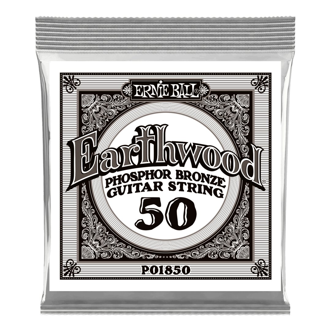 Ernie Ball .050 Earthwood Phosphor Bronze Acoustic Guitar Strings 6 Pack