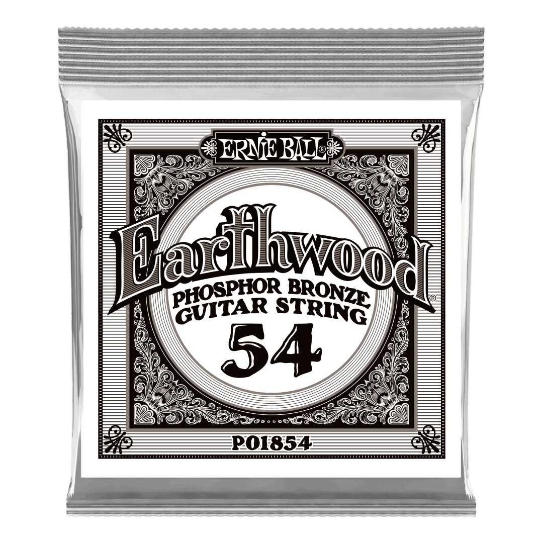 Ernie Ball .054 Earthwood Phosphor Bronze Acoustic Guitar Strings 6 Pack