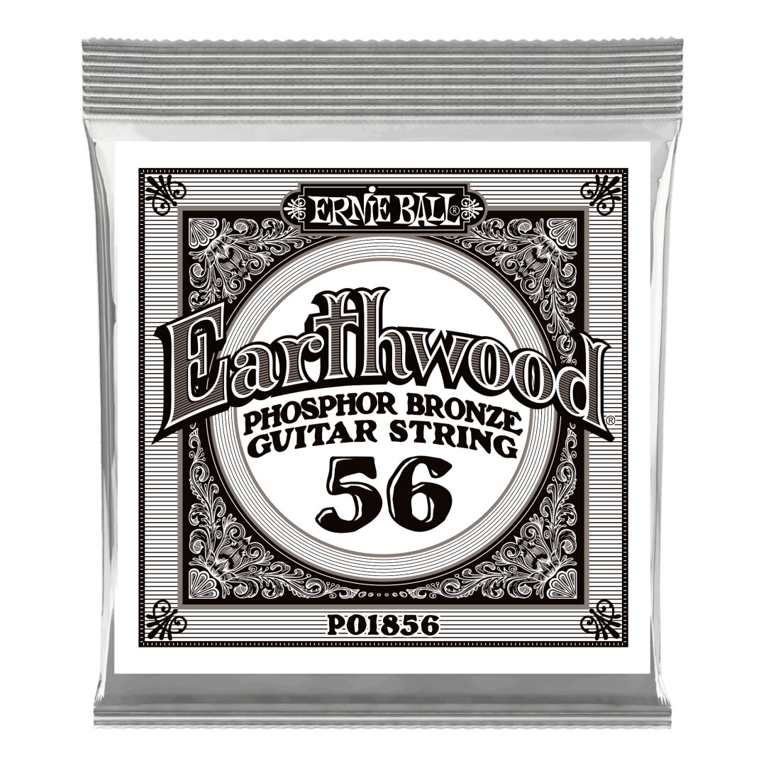 Ernie Ball .056 Earthwood Phosphor Bronze Acoustic Guitar Strings 6 Pack