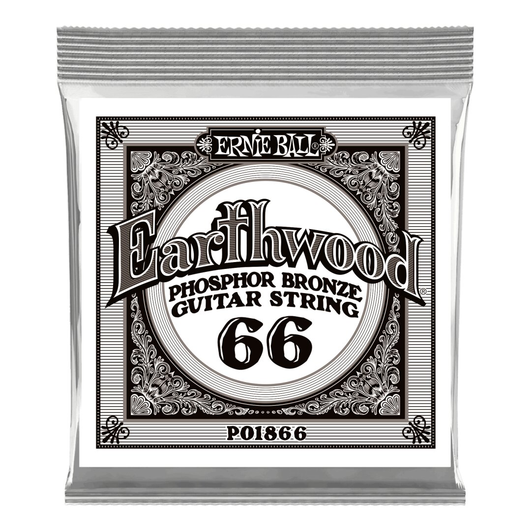 Ernie Ball .066 Earthwood Phosphor Bronze Acoustic Guitar Strings 3 Pack
