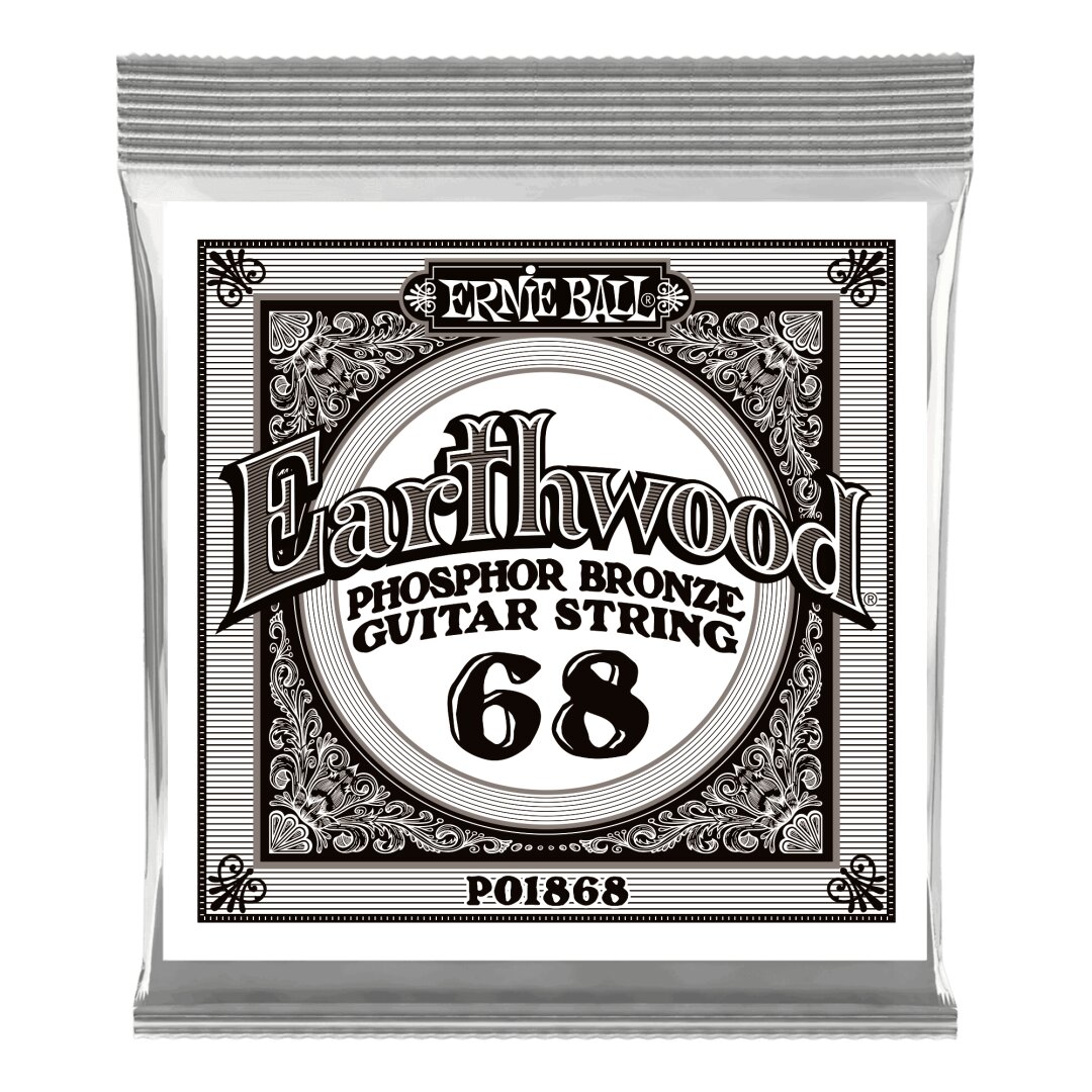 Ernie Ball .068 Earthwood Phosphor Bronze Acoustic Guitar Strings 3 Pack