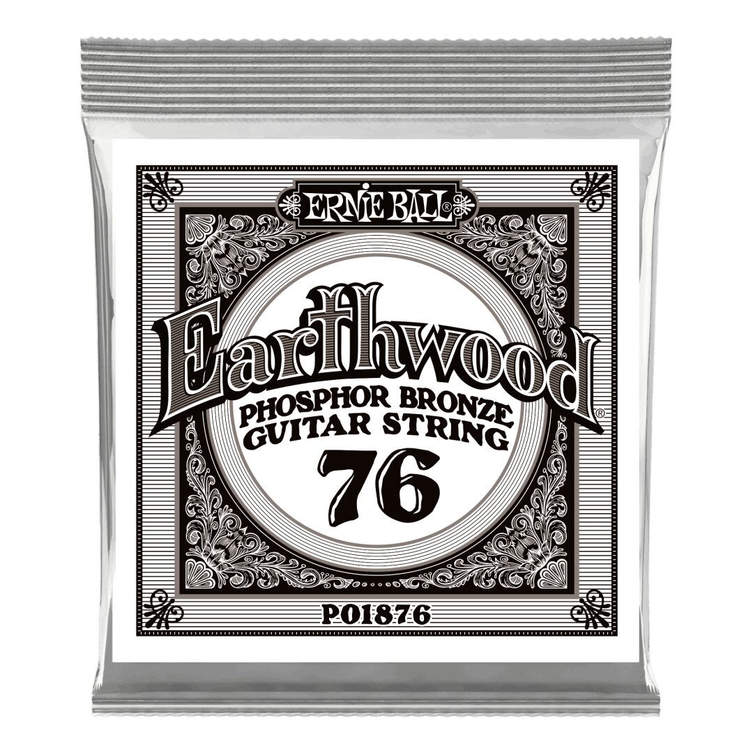 Ernie Ball .076 Earthwood Phosphor Bronze Acoustic Guitar Strings 3 Pack