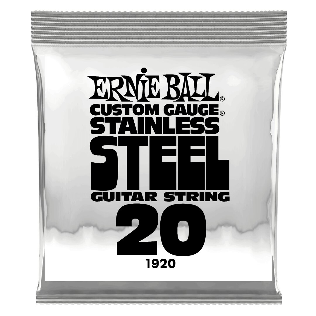 Ernie Ball .020 Stainless Steel Wound Electric Guitar Strings 6 Pack