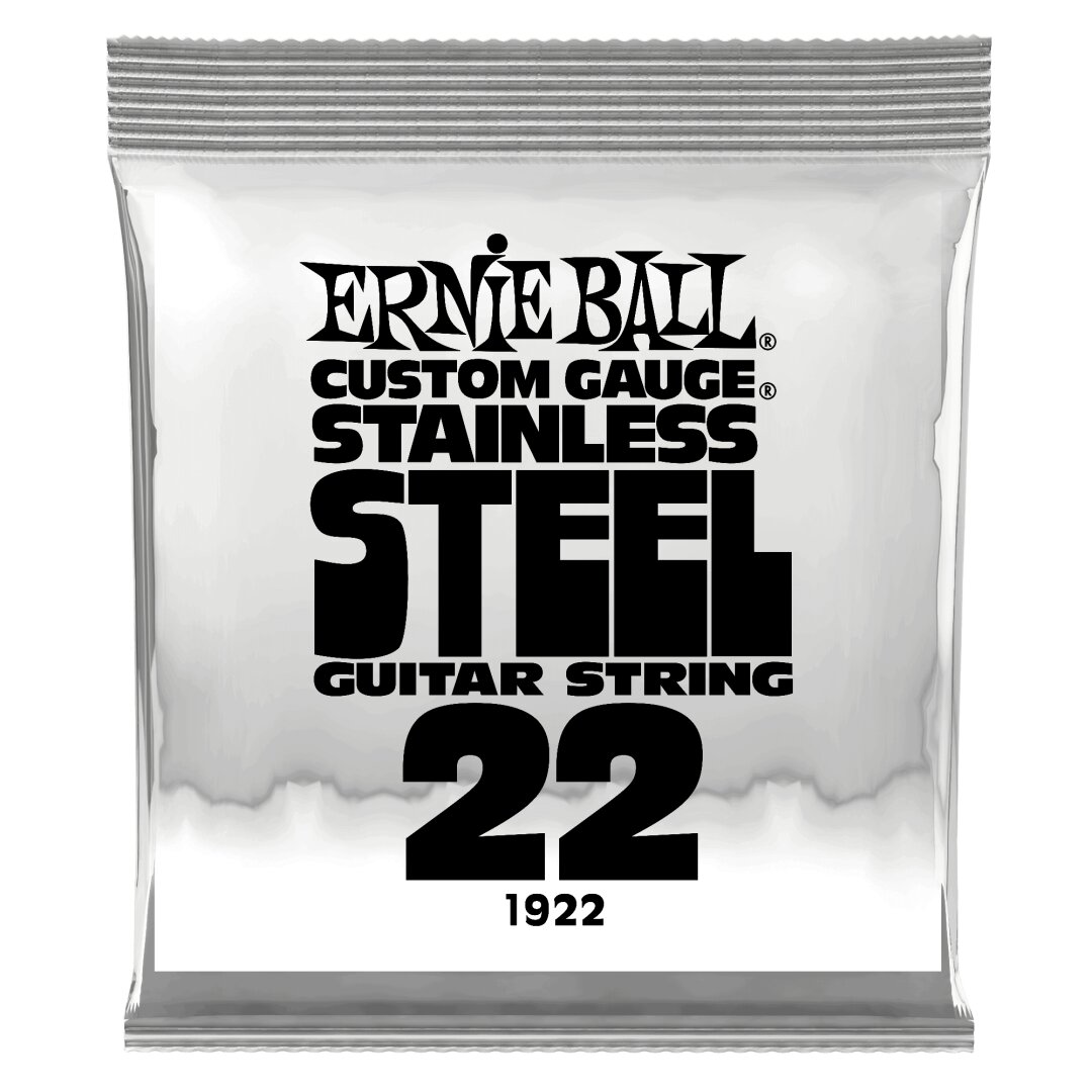 Ernie Ball .022 Stainless Steel Wound Electric Guitar Strings 6 Pack